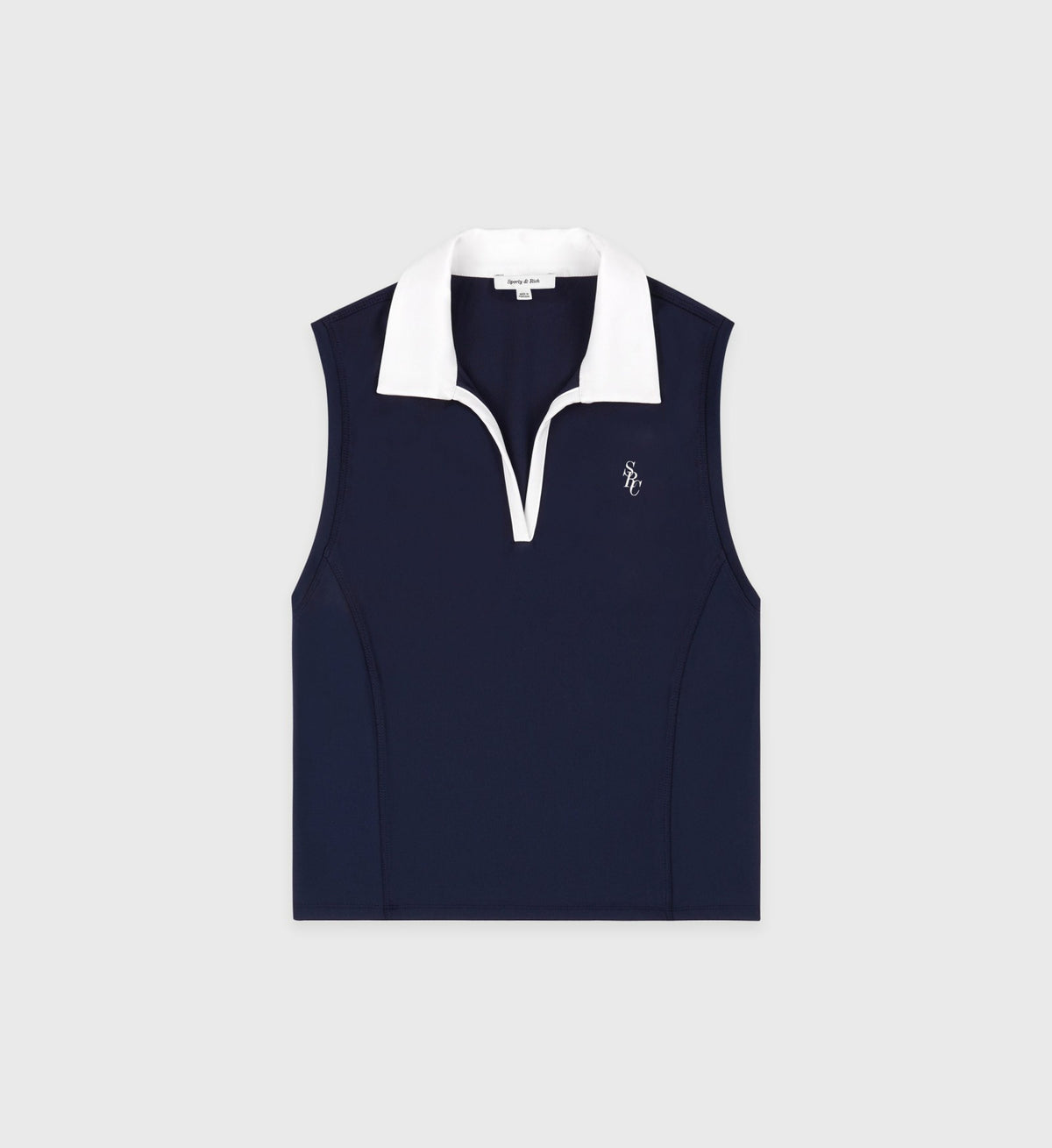 Sporty & Rich SRC Sports Polo Vest - Navy/White