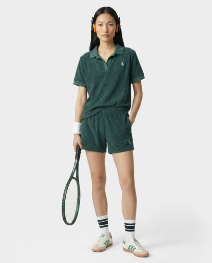Sporty & Rich SRC Terry Polo - Forest/White