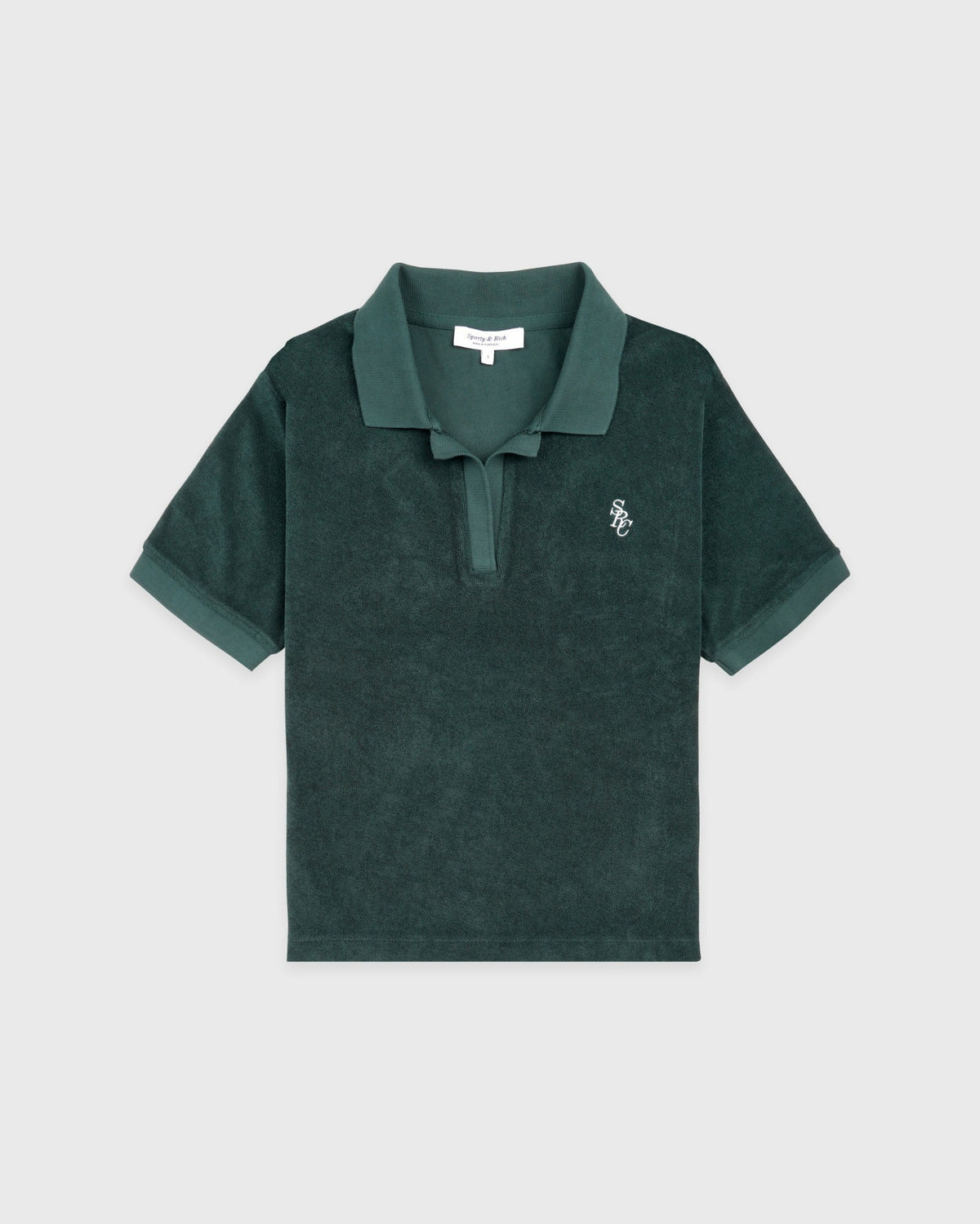 Sporty & Rich SRC Terry Polo - Forest/White