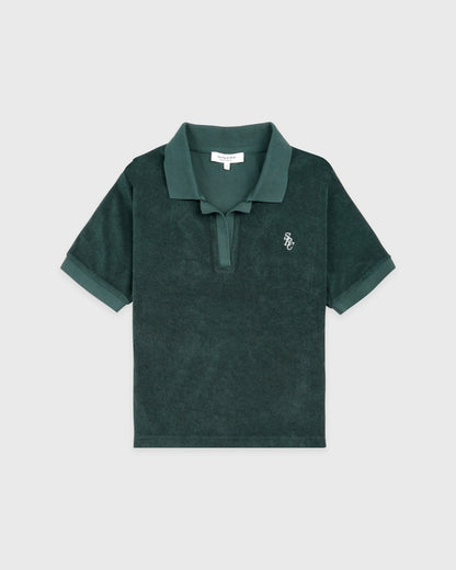 Sporty & Rich SRC Terry Polo - Forest/White