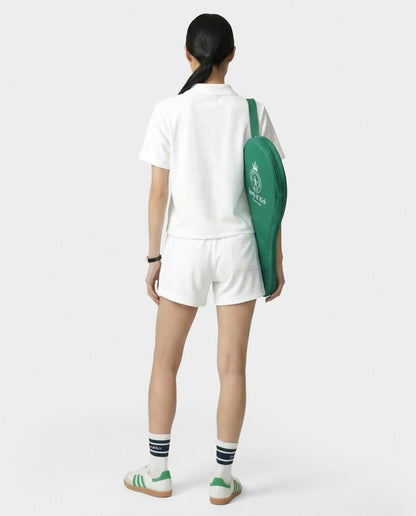Sporty & Rich SRC Terry Polo - White/Forest