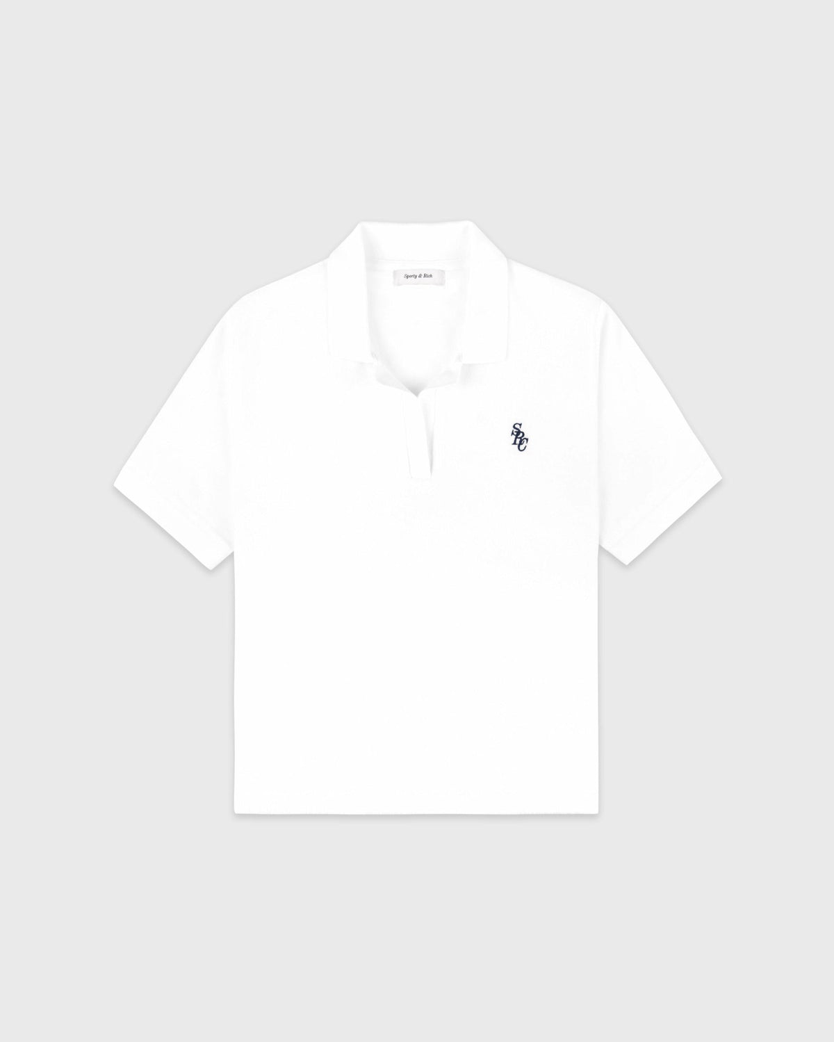 Sporty & Rich SRC Terry Polo - White/Forest