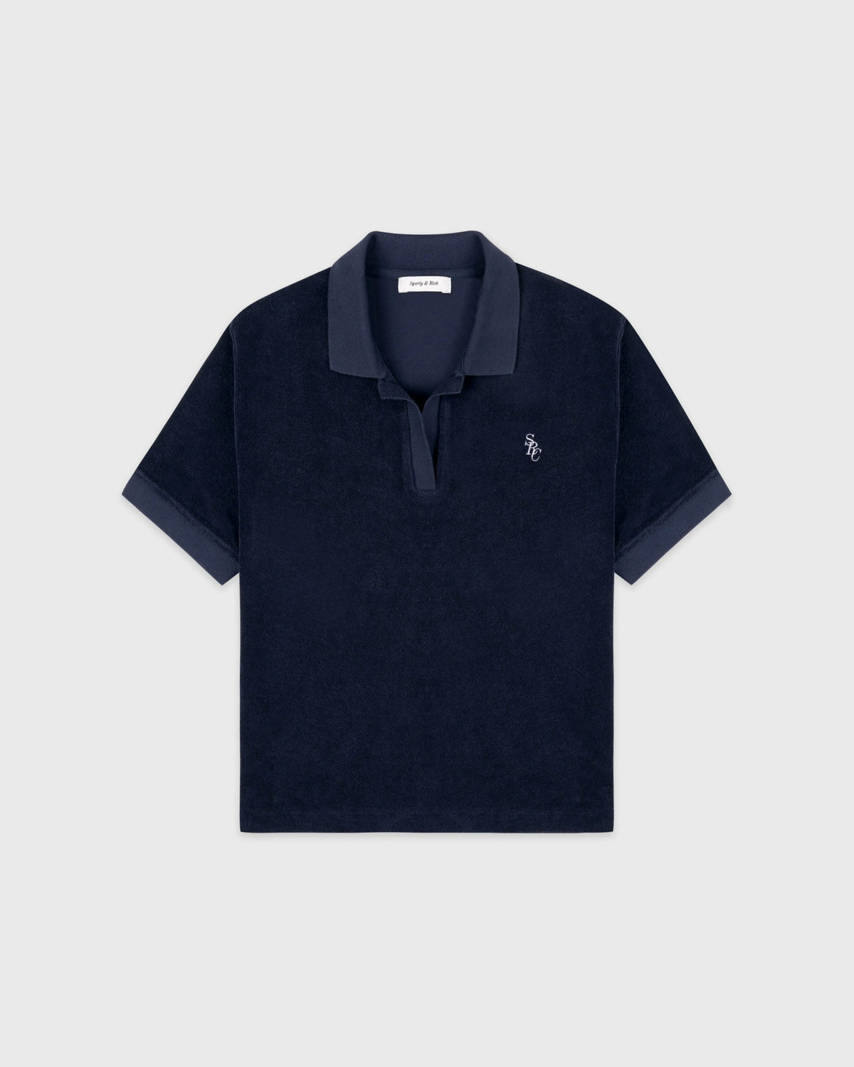 Sporty & Rich SRC Terry Polo - Navy/White