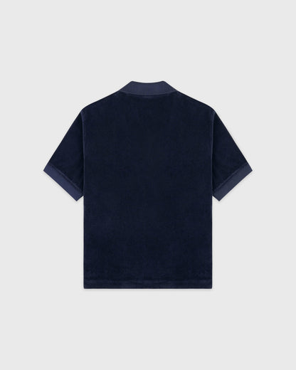 Sporty & Rich SRC Terry Polo - Navy/White