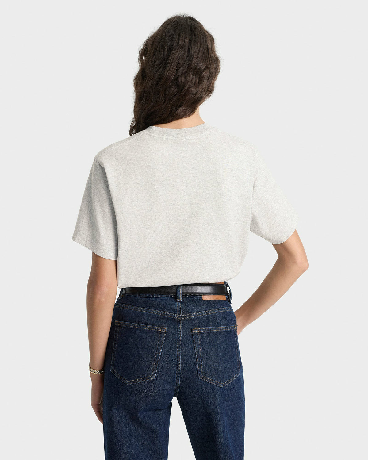 Sporty & Rich Yale Classic T-shirt - Heather Gray/Navy