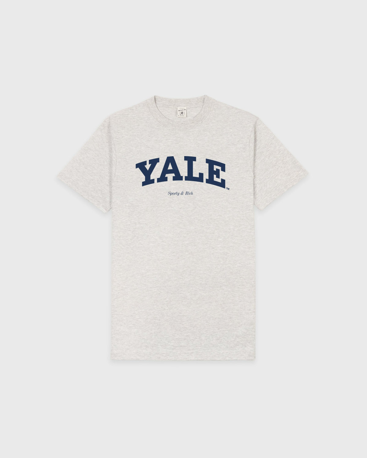Sporty & Rich Yale Classic T-shirt - Heather Gray/Navy