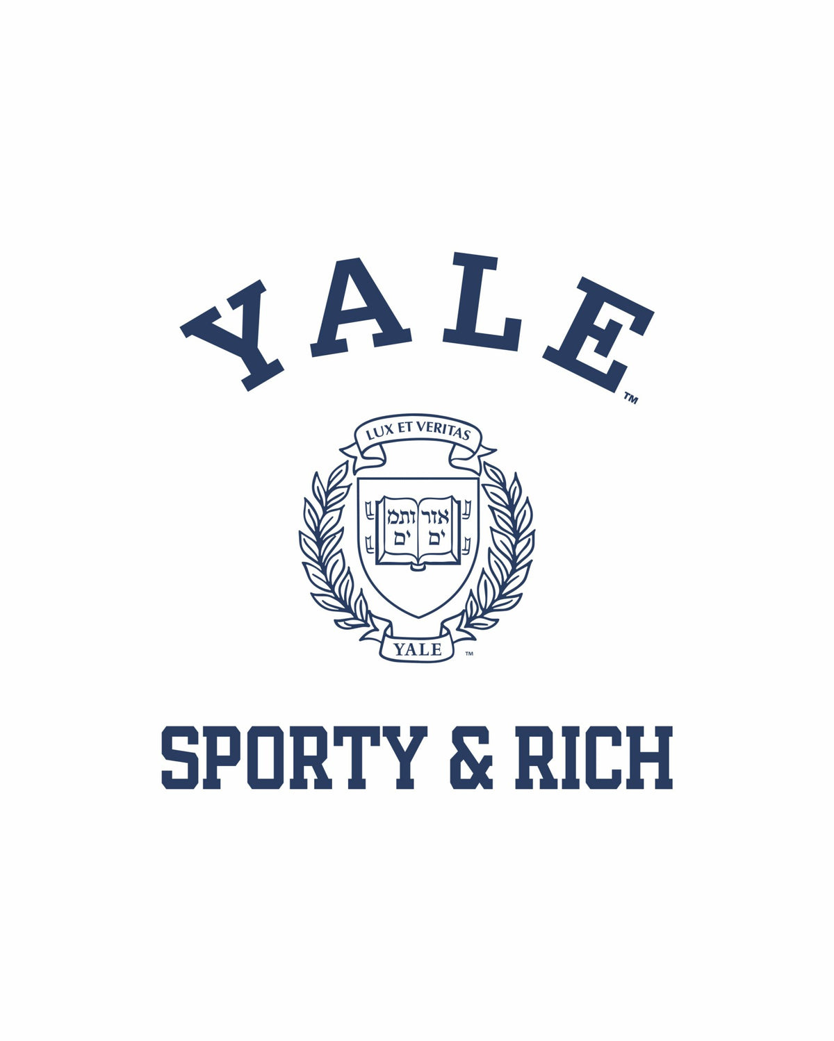 Sporty & Rich Veritas T-shirt - White/Navy