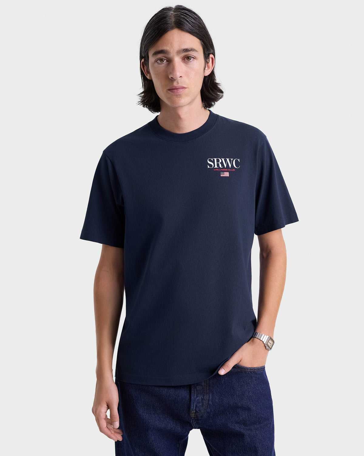Sporty & Rich Nautical T-Shirt - Navy/White