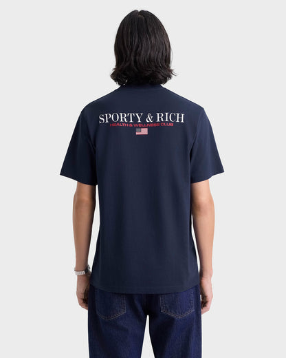 Sporty & Rich Nautical T-Shirt - Navy/White