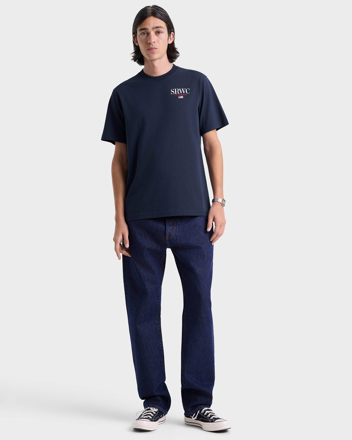 Sporty & Rich Nautical T-Shirt - Navy/White