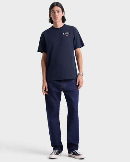 Sporty & Rich Nautical T-Shirt - Navy/White