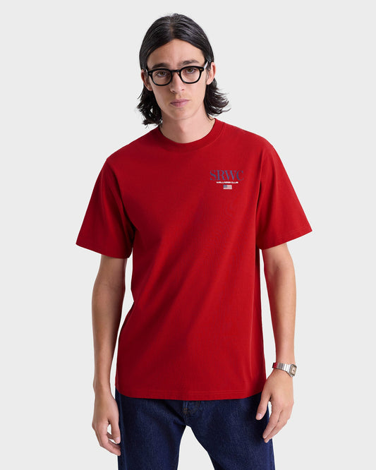 Sporty & Rich Nautical T-Shirt - Ruby/Navy