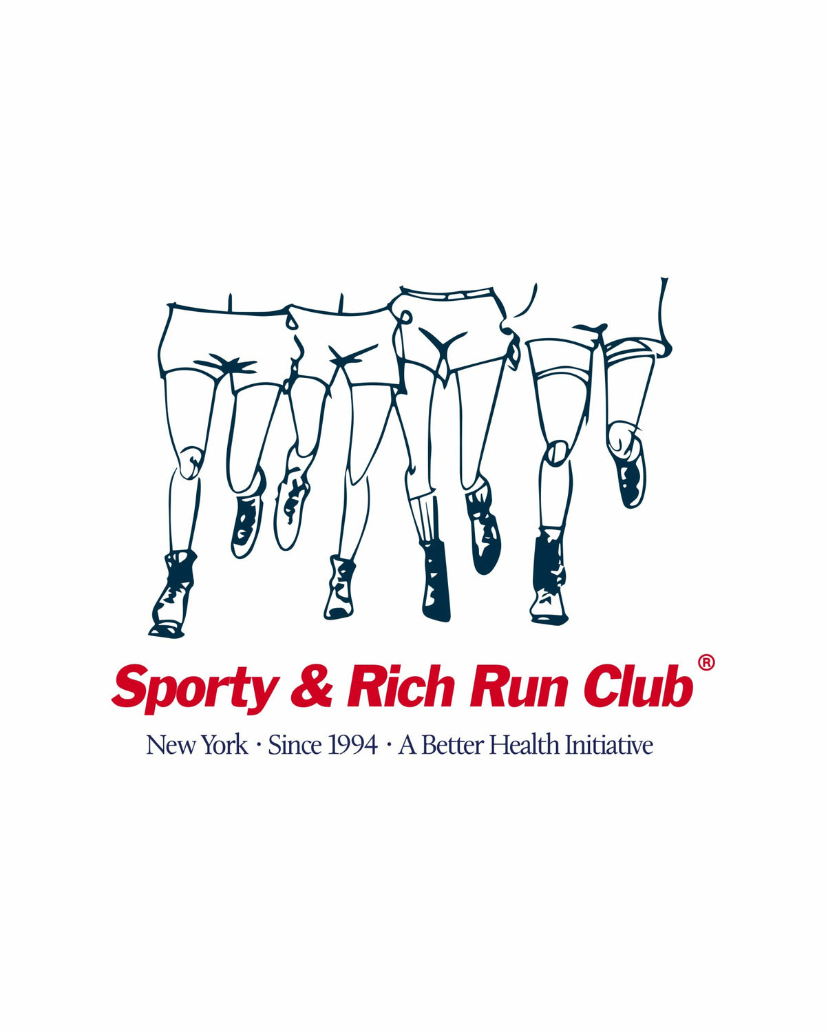 Sporty & Rich Run Club T-Shirt - White