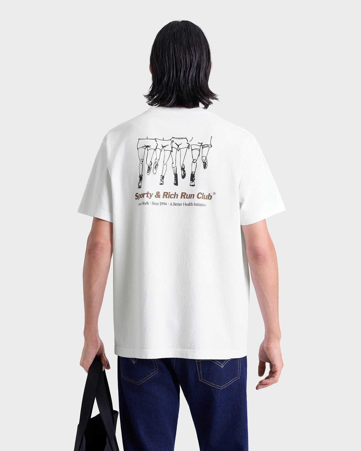 Sporty & Rich Run Club T-Shirt - White