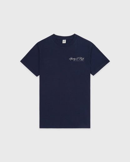 Sporty & Rich International T-Shirt - Navy/Ecru