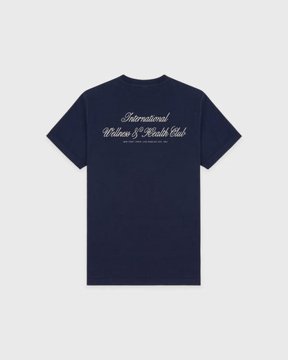 Sporty & Rich International T-Shirt - Navy/Ecru