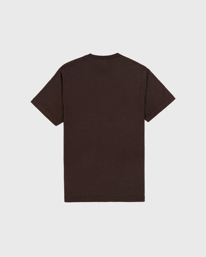 Sporty & Rich H&W Crest T-Shirt - Chocolate/Ecru