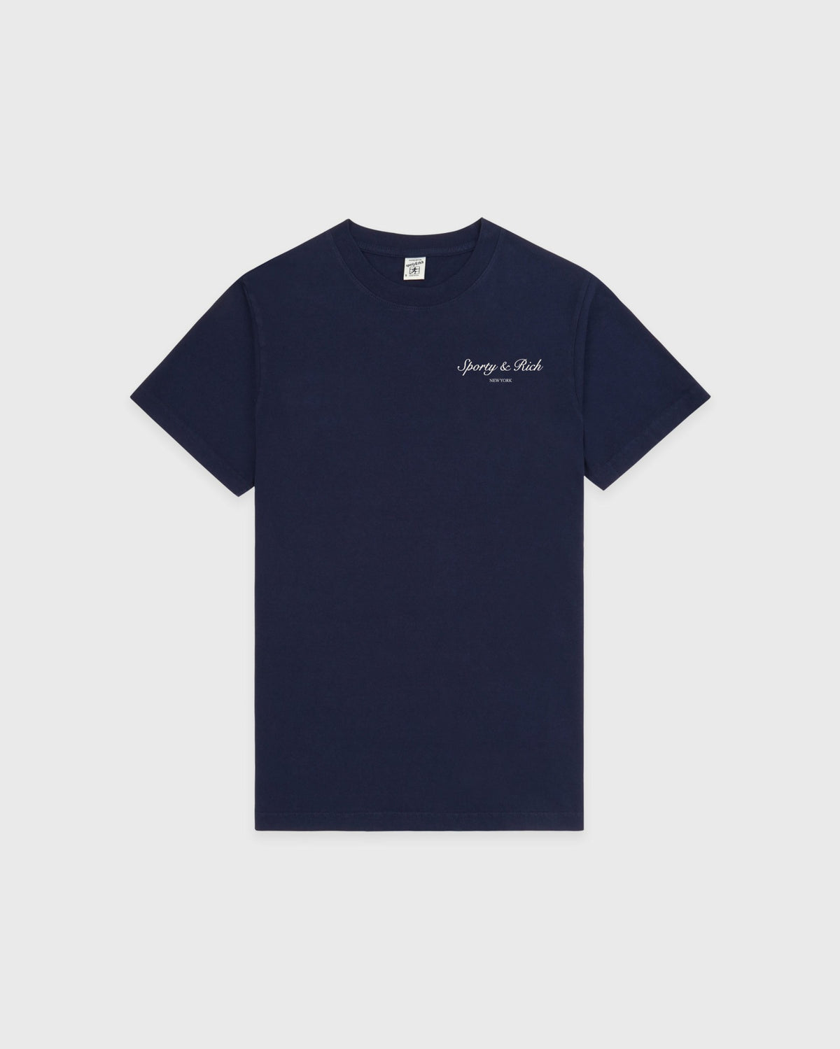 Sporty & Rich Syracuse T-Shirt - Navy/Ecru