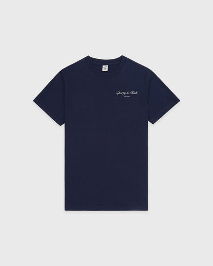 Sporty & Rich Syracuse T-Shirt - Navy/Ecru