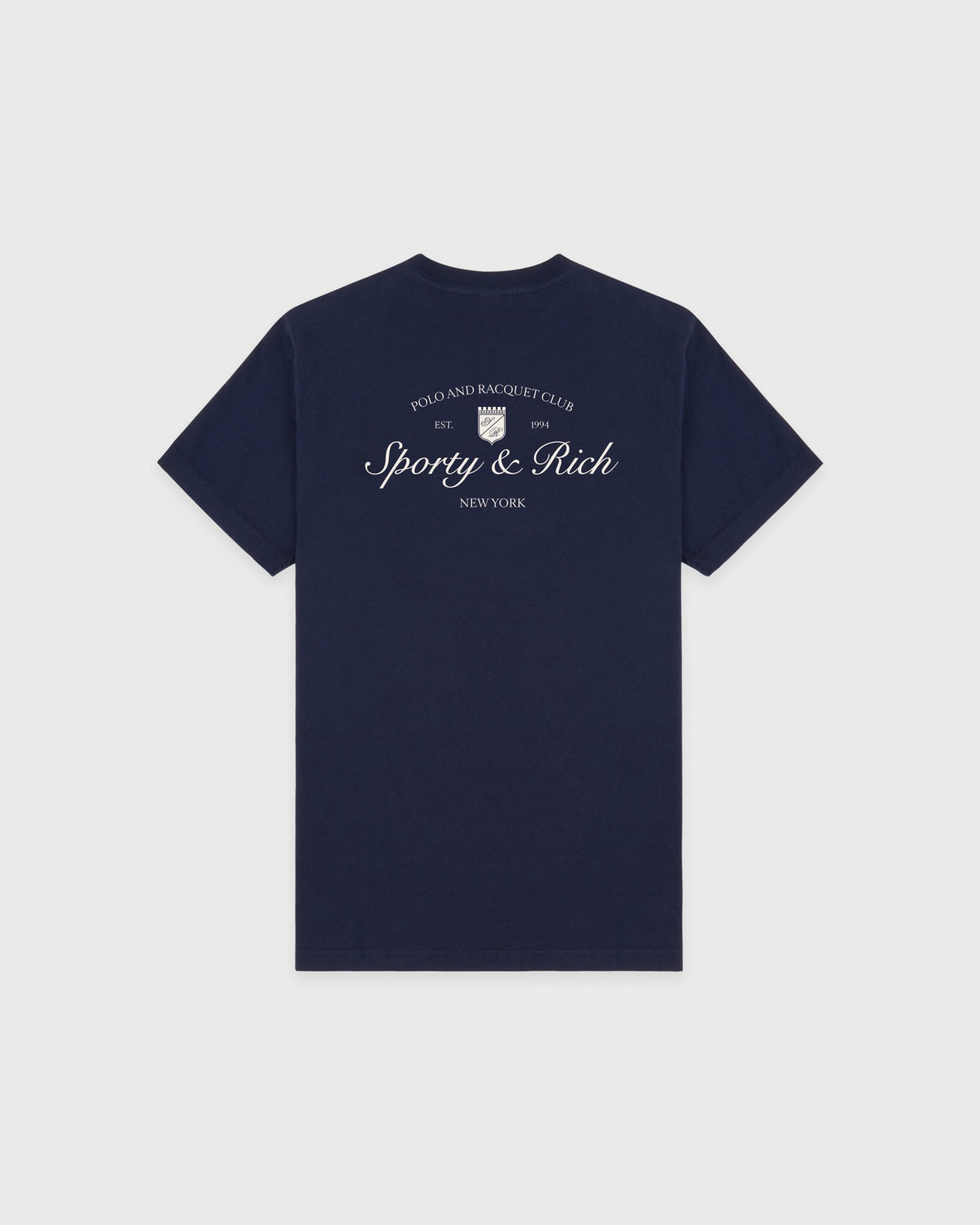 Sporty & Rich Syracuse T-Shirt - Navy/Ecru