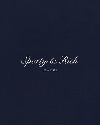 Sporty & Rich Syracuse T-Shirt - Navy/Ecru