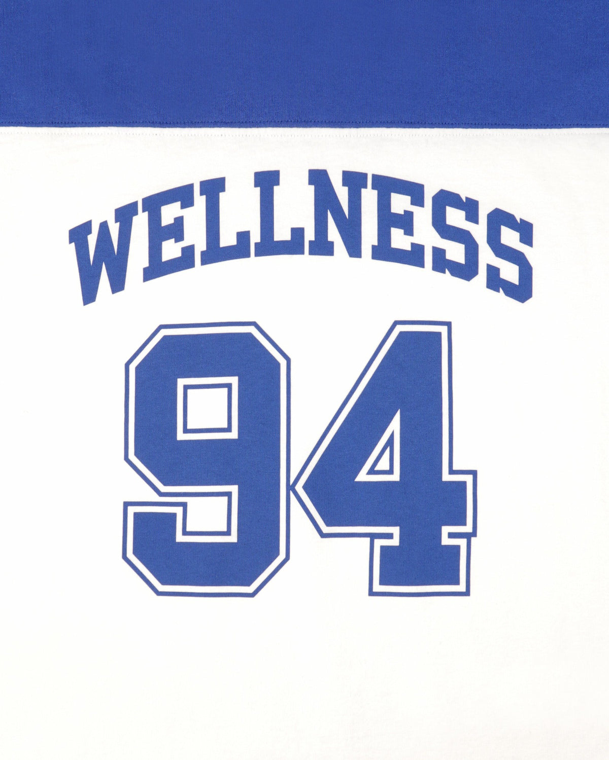 Sporty & Rich Wellness 94 Long Football Tee - White/Ruby/Team Blue