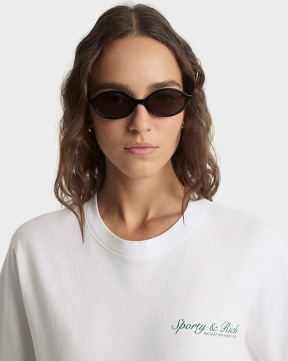 Sporty & Rich Syracuse T-Shirt - White/Forest