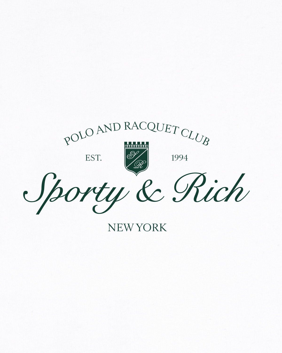 Sporty & Rich Syracuse T-Shirt - White/Forest