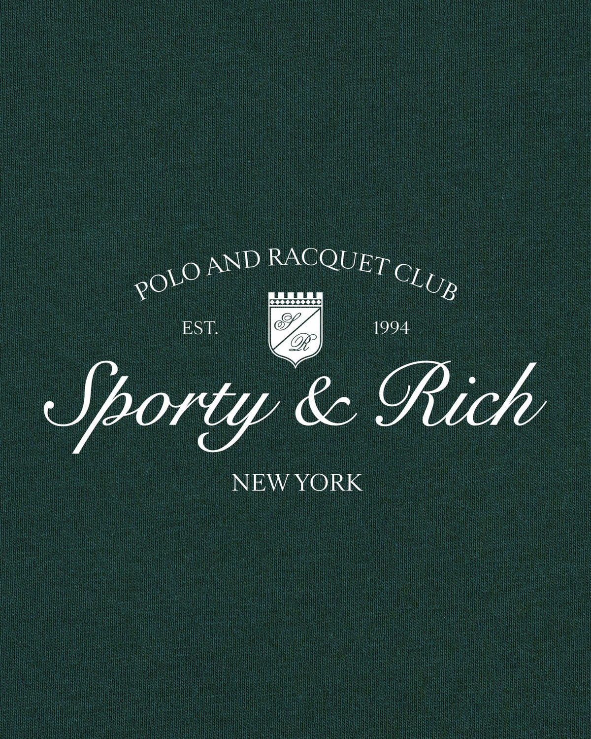 Sporty & Rich Syracuse T-Shirt - Forest/White