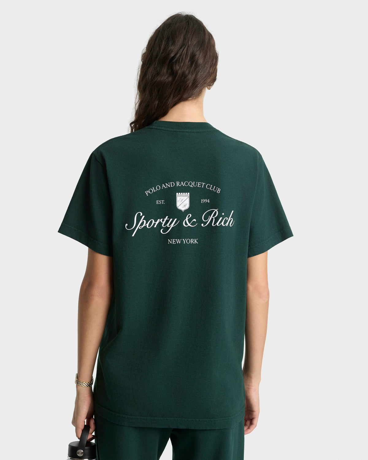 Sporty & Rich Syracuse T-Shirt - Forest/White