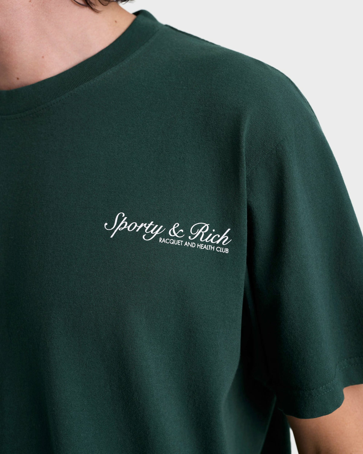 Sporty & Rich Syracuse T-Shirt - Forest/White