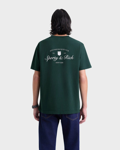 Sporty & Rich Syracuse T-Shirt - Forest/White