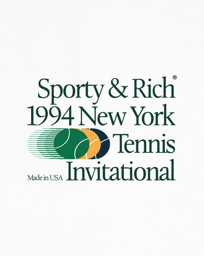 Sporty & Rich Invitational T-Shirt - White/Forest