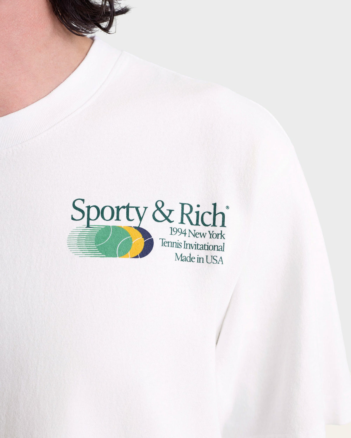 Sporty & Rich Invitational T-Shirt - White/Forest