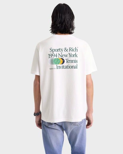 Sporty & Rich Invitational T-Shirt - White/Forest