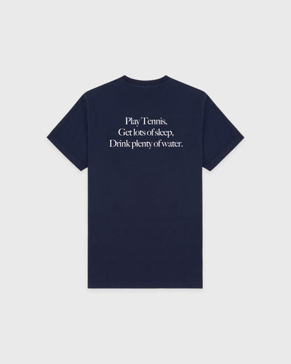 Sporty & Rich Play Tennis T-Shirt - Navy/White