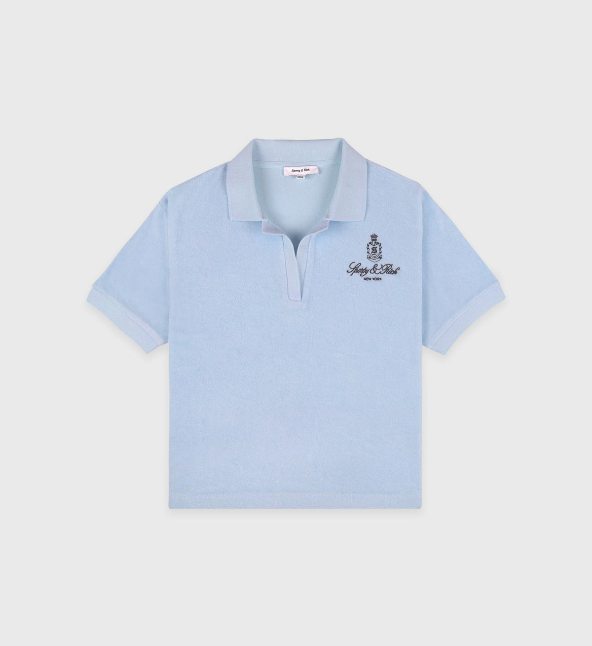 Sporty & Rich Vendome Terry Polo - Ciel/Navy