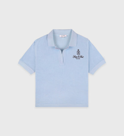 Sporty & Rich Vendome Terry Polo - Ciel/Navy