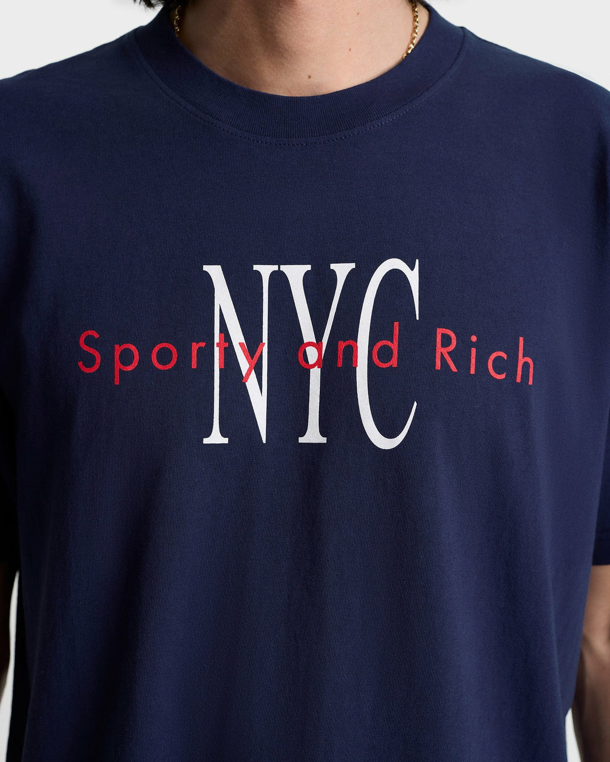 Sporty & Rich NY Minute T-Shirt - Navy/White