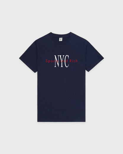 Sporty & Rich NY Minute T-Shirt - Navy/White