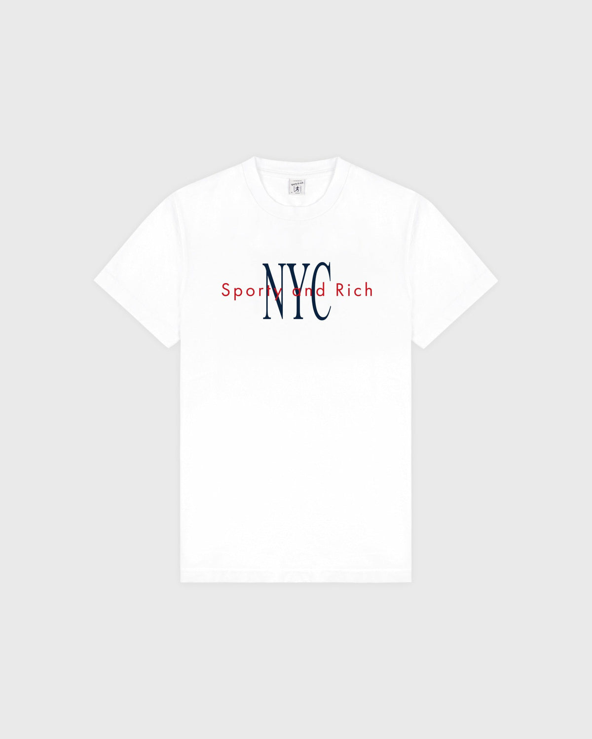 Sporty & Rich NY Minute T-Shirt - White/Navy