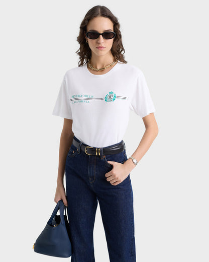 Sporty & Rich Beverly Hills Horizon Soft T-Shirt - White
