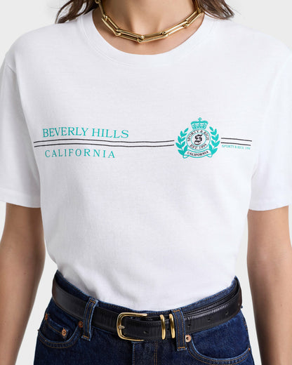 Sporty & Rich Beverly Hills Horizon Soft T-Shirt - White