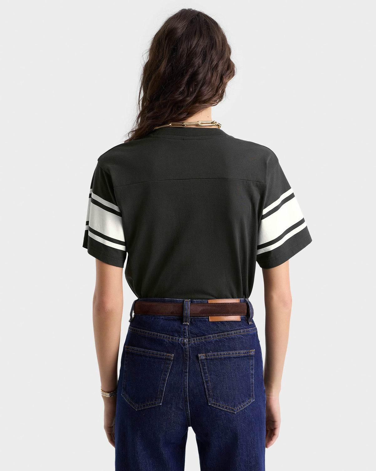 Sporty & Rich California Emblem Rugby Tee - Faded Black