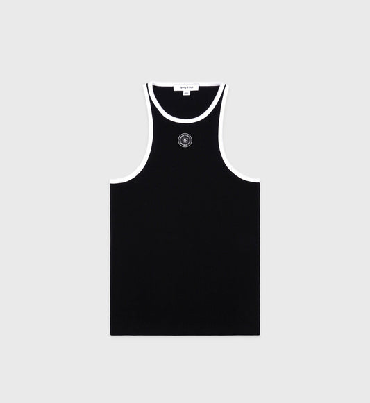 Sporty & Rich SRHWC Ribbed Tank - Black/White