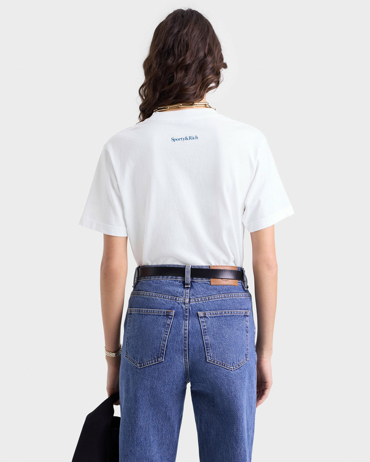 Sporty & Rich UCLA Crest T-Shirt - White/Blue