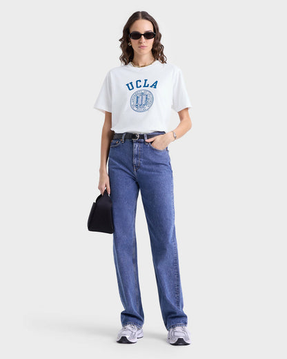 Sporty & Rich UCLA Crest T-Shirt - White/Blue