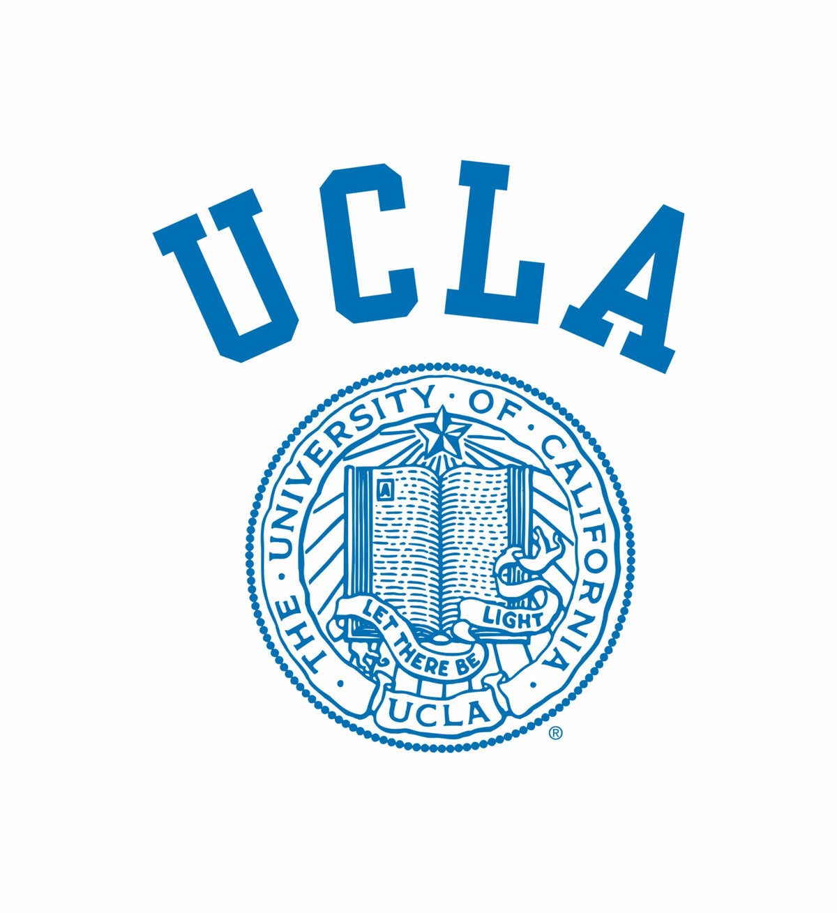 Sporty & Rich UCLA Crest T-Shirt - White/Blue