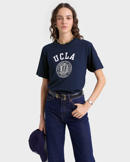 Sporty & Rich UCLA Crest T-Shirt - Navy/White