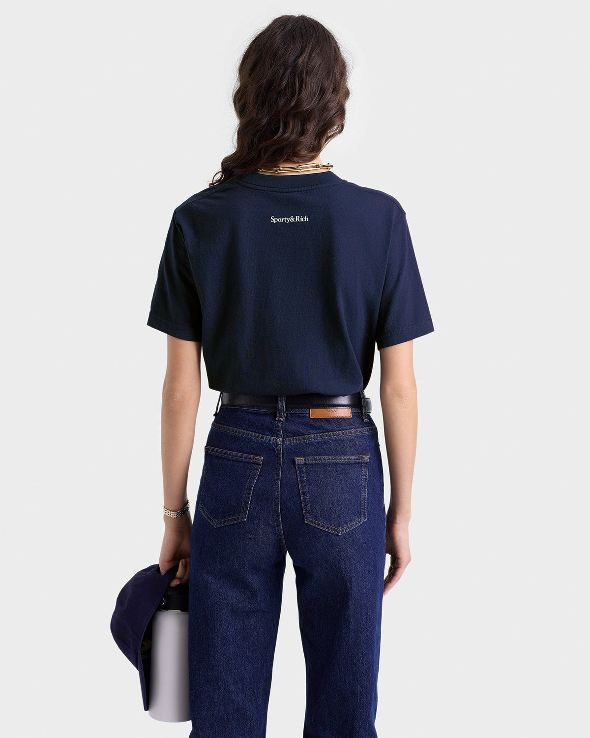 Sporty & Rich UCLA Crest T-Shirt - Navy/White